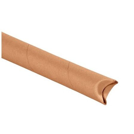 Bsc Preferred 1-1/2 x 30'' Kraft Crimped End Tubes, 70PK BUY00015180